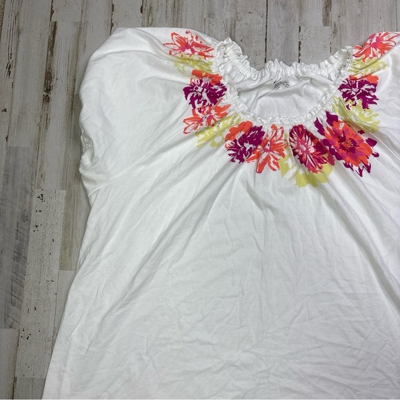 Kim Rogers Woman Top Short Sleeves White Casual Plus Sz 3X NWT! - Picture 3 of 16